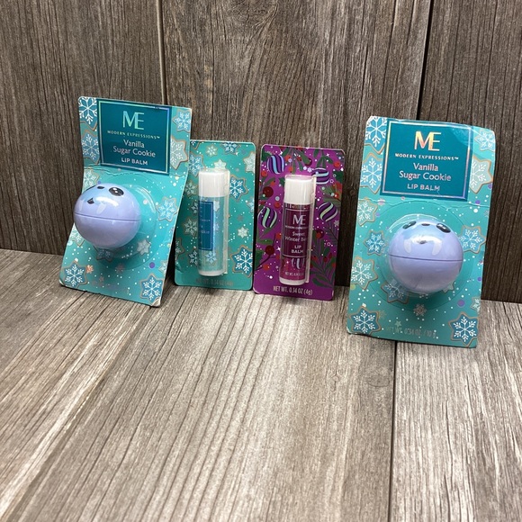 Lip Balm Vanilla Sugar Cookie & Sweet Winter Berry Modern Expressions Lot - Picture 1 of 9